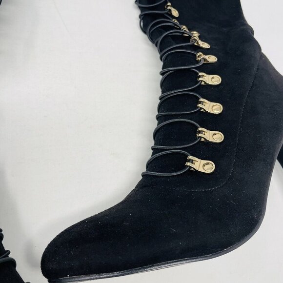 Journee Collection Womens 8.5 Trill Lace Up Over The Knee Dress Boots $79 S4 - Picture 8 of 9